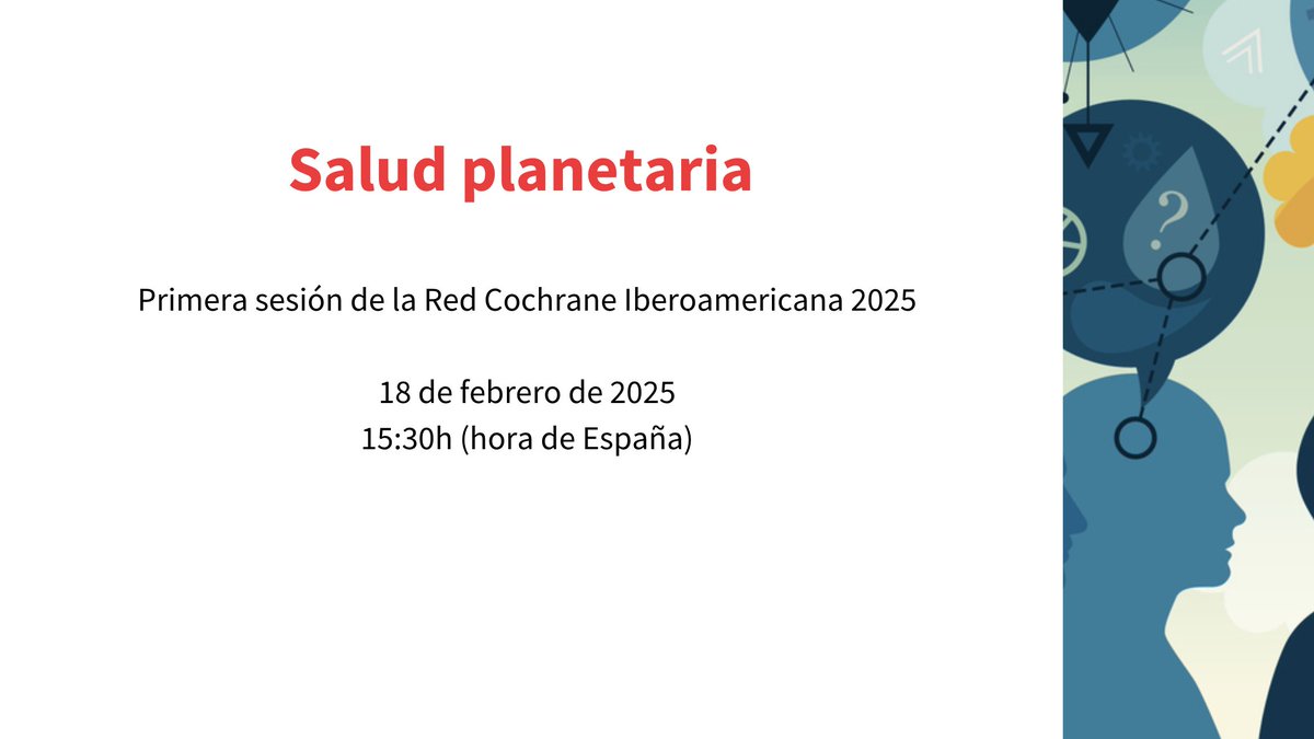 CochraneIberoamerica (@cochraneiberoam) on Twitter photo 📣 La primera sesión virtual de la RCIb 2025 tratará de la salud planetaria y se celebrará mañana
🎓 @JBracchiglione <a href="/mintimetz/">Maria-Inti Metzendorf</a> Aurelio Tobias <a href="/wamerino/">Waldo Merino</a>
👉 Consulta el programa científico e inscríbete gratis aquí:
sbee.link/vj9xhknapt 📣 La primera sesión virtual de la RCIb 2025 tratará de la salud planetaria y se celebrará mañana
🎓 @JBracchiglione <a href="/mintimetz/">Maria-Inti Metzendorf</a> Aurelio Tobias <a href="/wamerino/">Waldo Merino</a>
👉 Consulta el programa científico e inscríbete gratis aquí:
sbee.link/vj9xhknapt