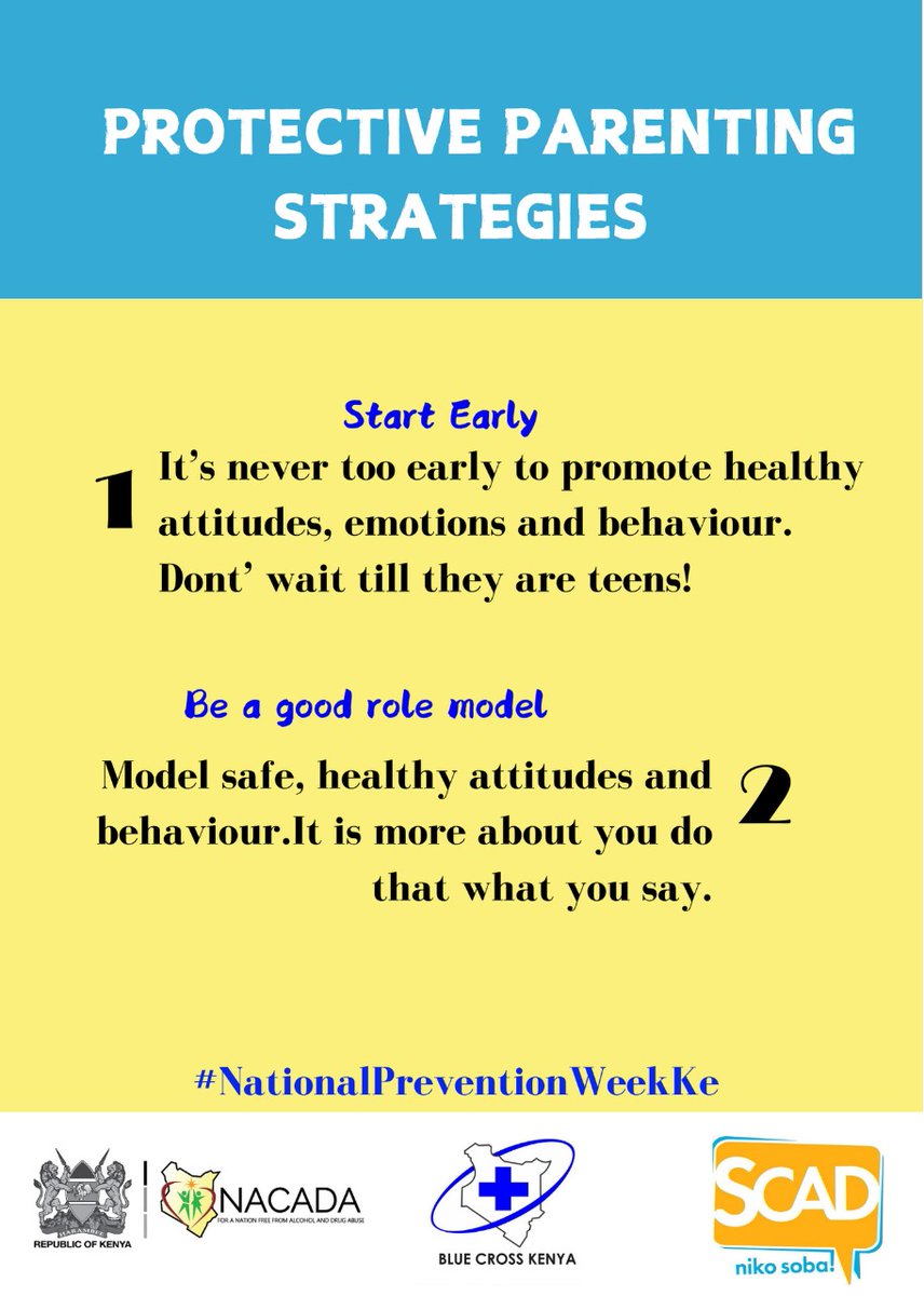 NACADAKenya's tweet image. Dear Parent, 

Your children  watch, learn, and copy. Make your choices count.
#PreventionWorks #NationalPreventionWeekKE