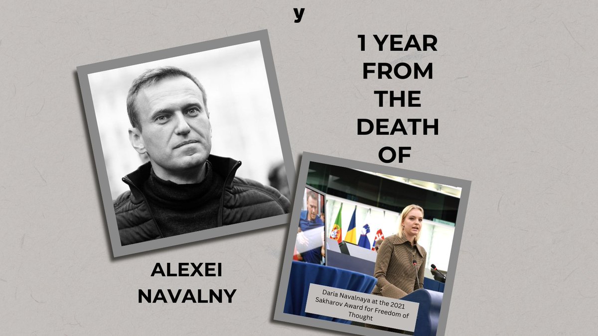 YEPP (@youthepp) on Twitter photo 🕯️One year ago yesterday, a leading voice against the Russian regime was brutally silenced, violating democracy & the rule of law.
In 2021, Alexei Navalny received the Sakharov Prize from <a href="/Europarl_EN/">European Parliament</a> while imprisoned for fighting corruption & human rights abuses.
#youthepp 🕯️One year ago yesterday, a leading voice against the Russian regime was brutally silenced, violating democracy & the rule of law.
In 2021, Alexei Navalny received the Sakharov Prize from <a href="/Europarl_EN/">European Parliament</a> while imprisoned for fighting corruption & human rights abuses.
#youthepp