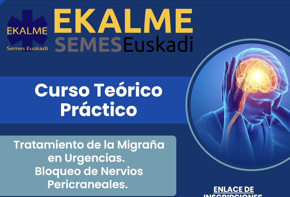 📢 Último día para apuntarse al curso de Tratamiento de la Migraña en Urgencias. 
Te dejamos el enlace de inscripción 👇

forms.office.com/pages/response…