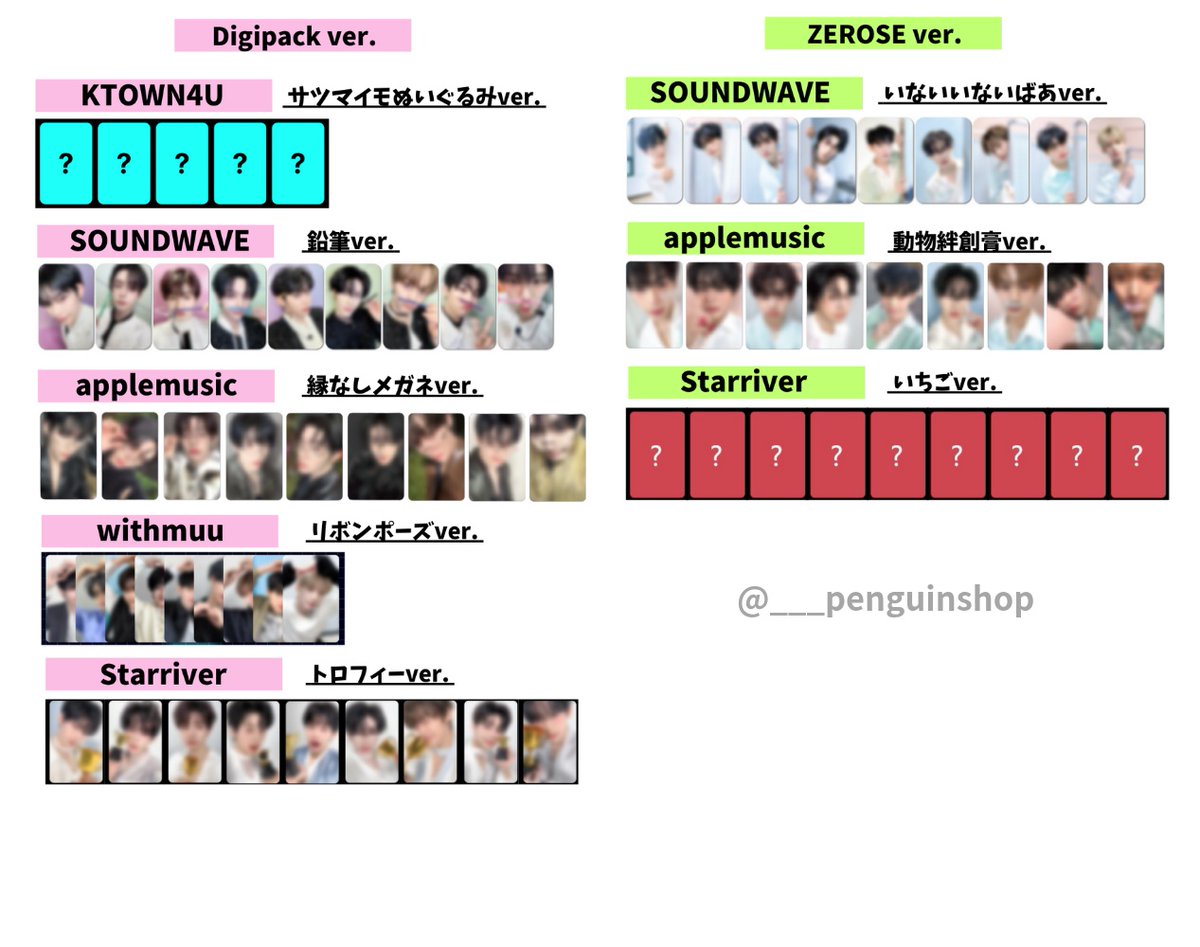 🤍🤍🤍 ZEROBASEONE [BLUE PARADISE] 🤍🤍🤍 ＼ 絵柄ボカシ公開