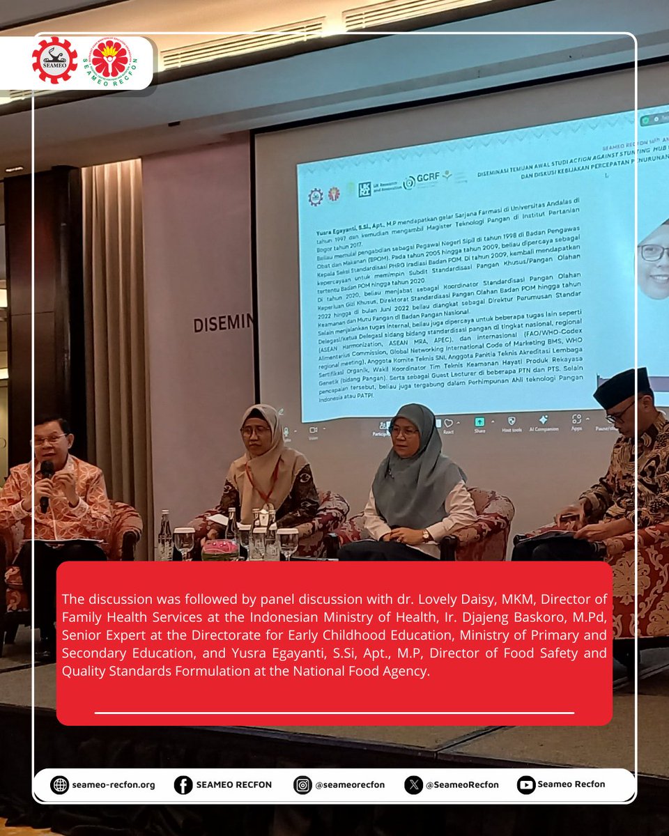 seameorecfon's tweet photo. The initial findings of the AASH study indicate that stunting is not solely a nutritional issue but is also associated with other factors such as epigenetics, gut health, infections, microbiota, food safety, food environment, and maternal mental health.
#SEAMEORECFON
#AASH https://t.co/0hFgGQQzBz