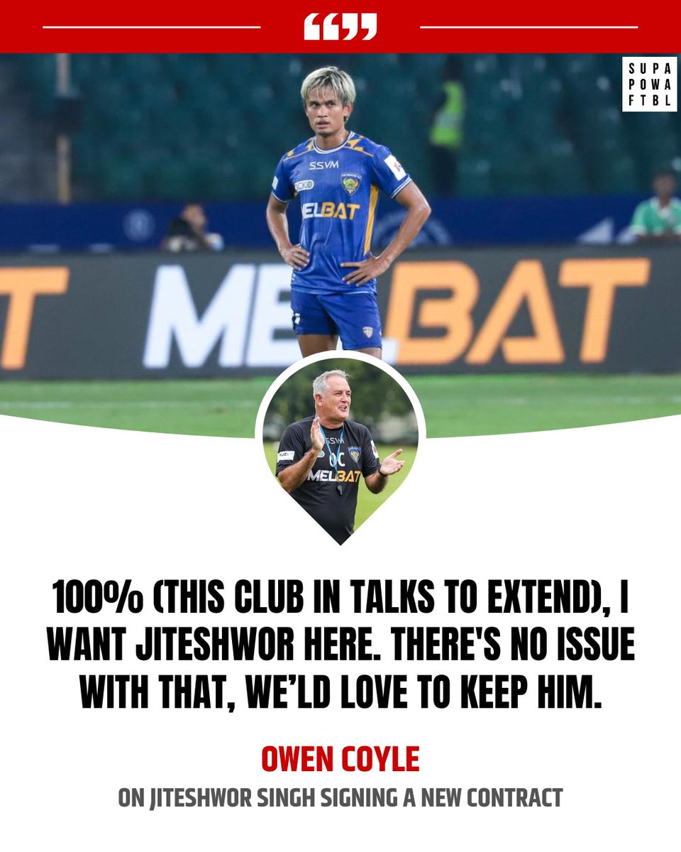 Will #JiteshworSingh remain with #ChennaiyinFC next season? 🤔

Image Credits: @indiansuperleague

[ Jiteshwor Singh, Chennaiyin FC, Owen Coyle, ISL, Indian Football ]

#JiteshworSingh #ChennaiyinFC #OwenCoyle #IndianFootball #IndianSuperLeague