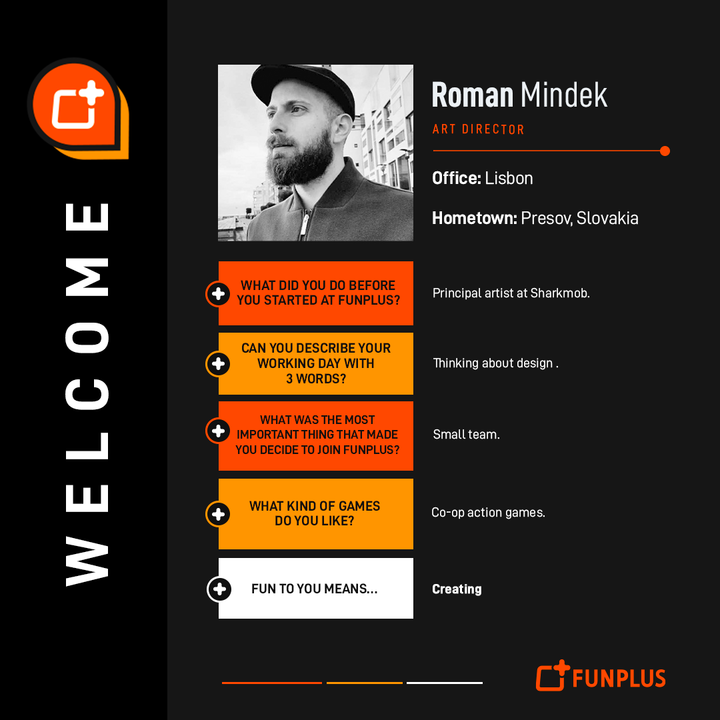 FunPlusGames's tweet image. 🎮🌟 Please join us in welcoming our new Art Director at FunPlus Lisbon, Roman Mindek! From Presov (Slovakia) to Lisbon (Portugal), Roman&apos;s design expertise is set to shine. 
Welcome on board, Roman!

#FunPlus #FunPlusPeople #NewHire #Welcome #StudioEllipsis