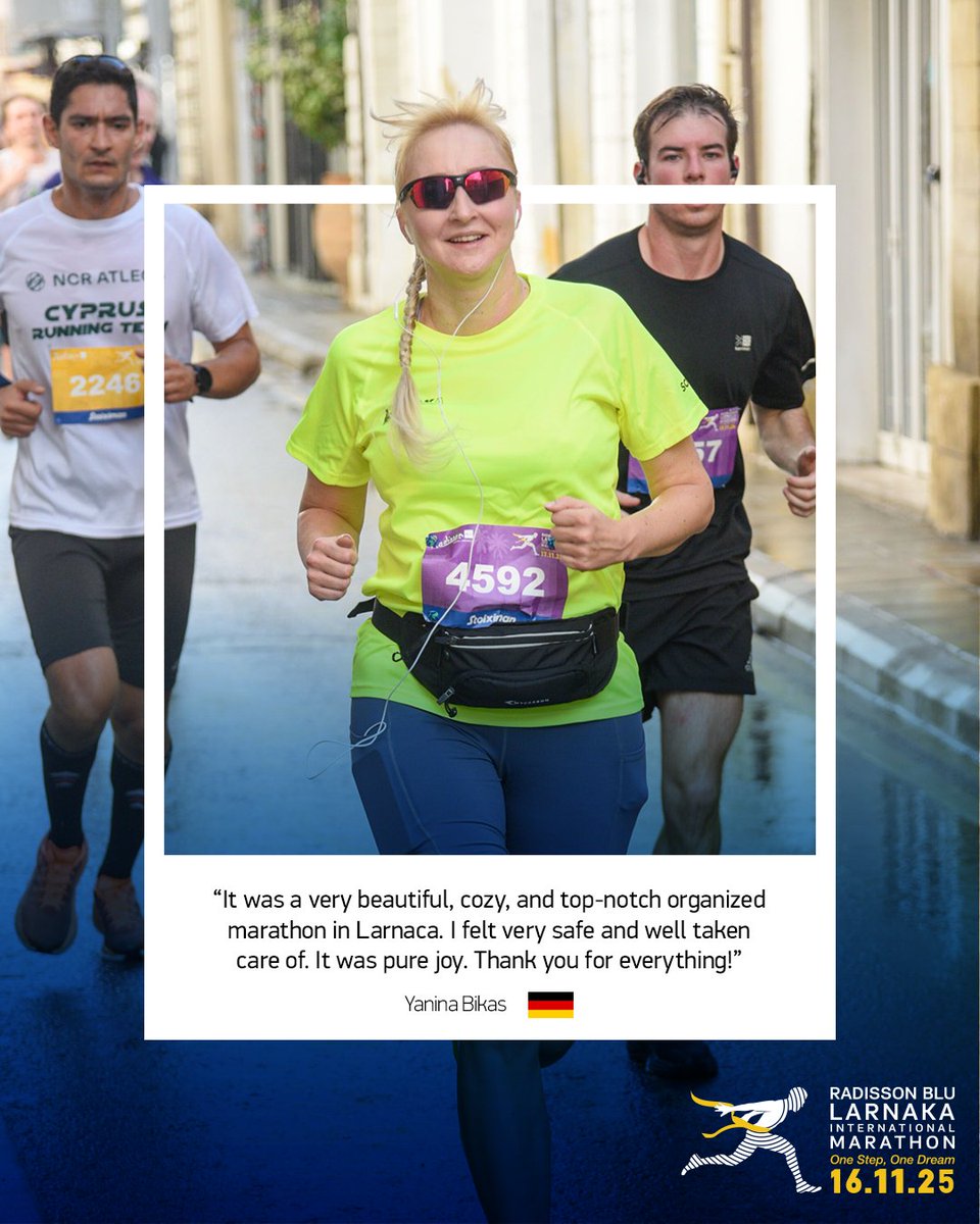 Beautiful ✔️ Top-notch organisation ✔️ Pure joy ✔️

#LarnakaRun has everything you need and more. Your most epic race awaits!

Register now at bit.ly/larnakarun25 and discover what #LarnakaRun is all about!

#LarnakaRun #KeepUpTheTraining
