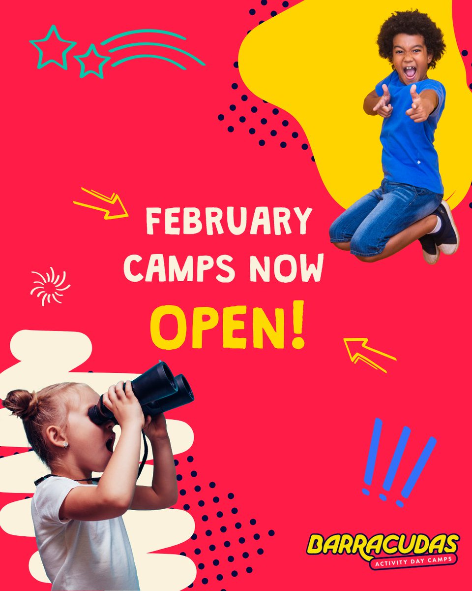 barracudascamps's tweet image. Our February half term camps are now open!🤩

We&apos;re so excited to see all your happy faces today enjoying everything we&apos;ve got planned.

Limited spaces available, book now👉 eu1.hubs.ly/H0gGRHc0

#FebruaryFun #HalfTermAdventures #BookYourSpot
