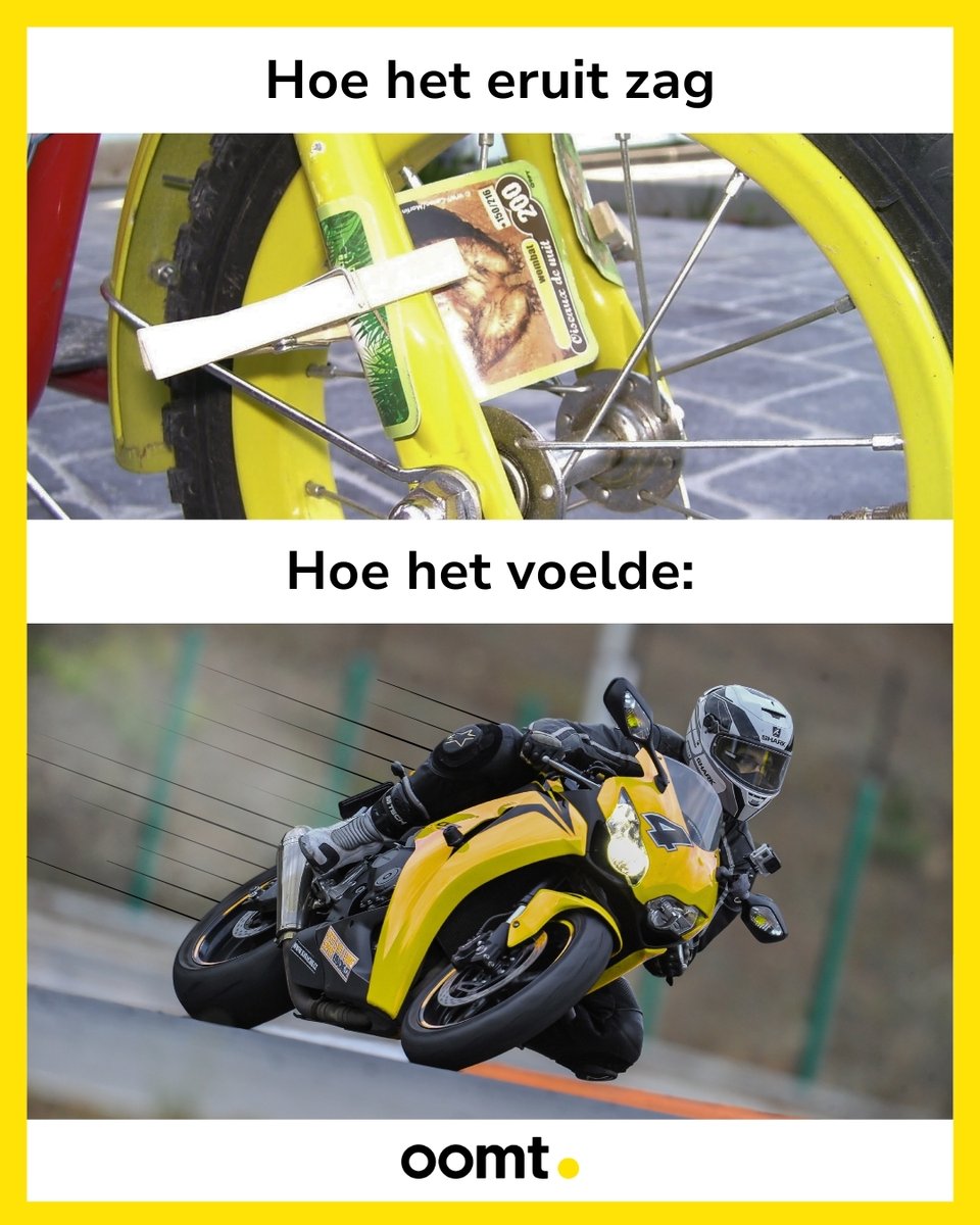 Deed je dit vroeger ook? 🏍️😂