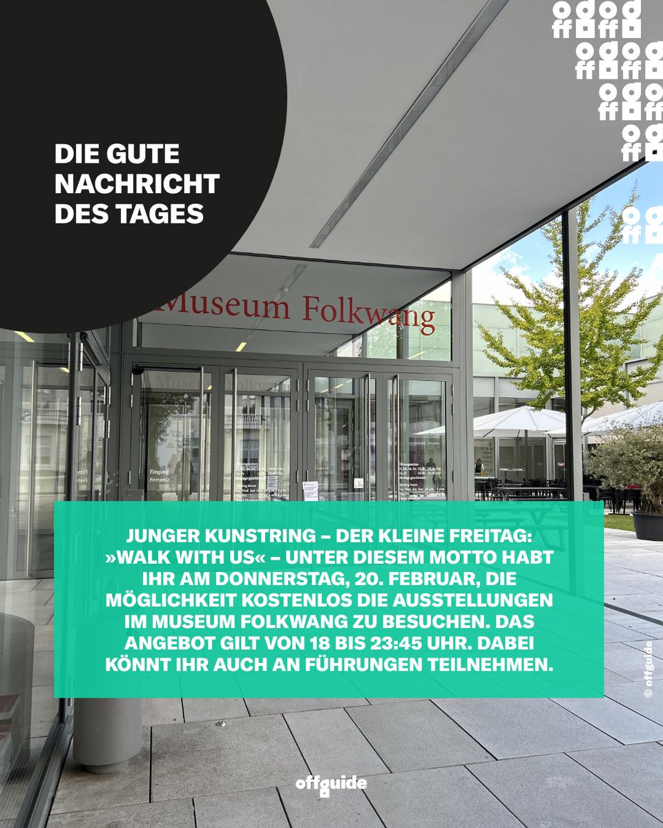 offguide's tweet image. Zweimal im Jahr wird im Museum Folkwang der kleine freitag gefeiert. Die Themenabende werden immer anlässlich einer Sonderausstellung veranstaltet, sodass diese mit ihren Motiven, Diskursen und Gegenständen den Rahmen vorgibt.#kleinerfreitag  #museumfolkwang @Essen_Ruhr #offguide