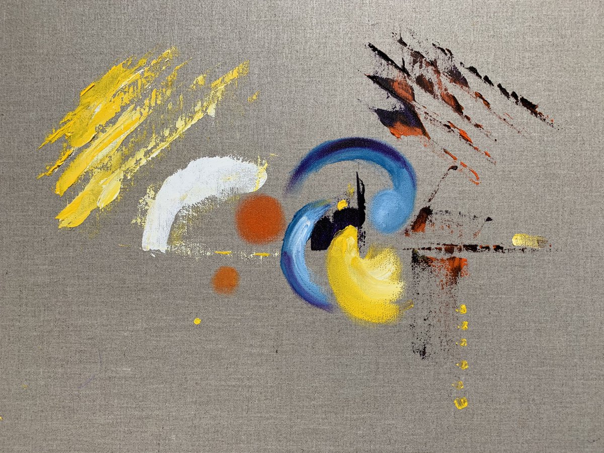 The little yellow dot. 
Sometimes it's just the smallest and simplest of things, that brings every thing else into focus and balance, and refreshes our perspective on all that we see and experience. 'Joining' the dots in a bath of silent stillness.