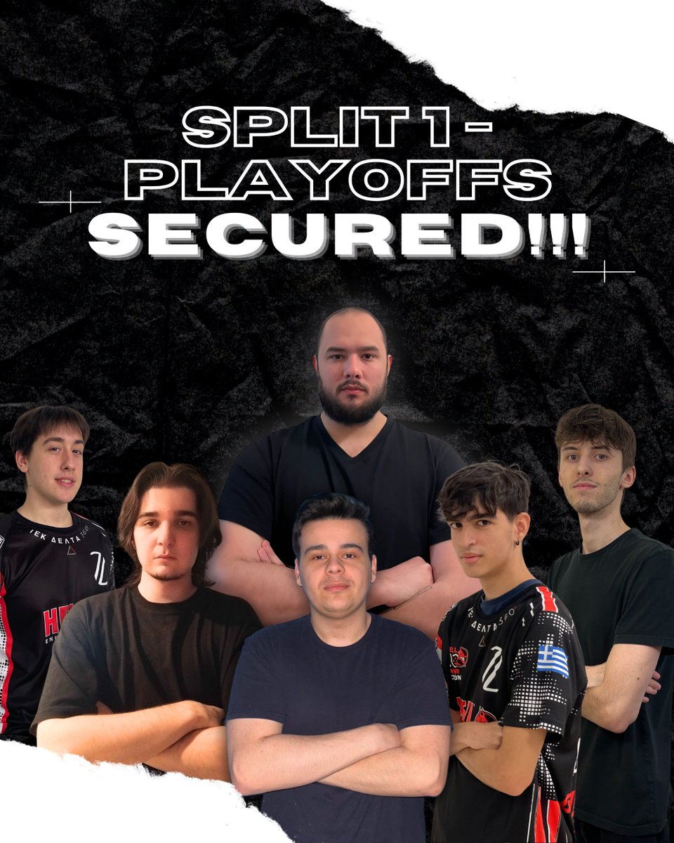 Playoffs unlocked! 🔓 
Secured 6th place in Split 1 and locked in for the next phase!🔥  

We are ready for whatever comes next. 
Thank you all for the support – See you there!👀