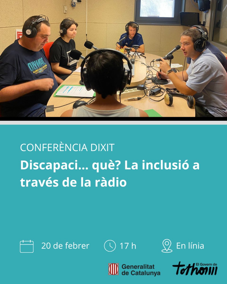 20/02 (17 h): Segueix la conferència de Maria Sansolí, educadora a <a href="/SantTomas_/">Sant Tomàs</a>, i <a href="/nicajofre/">Mònica Jofre</a>, directora del programa "Discapaci... què?", sobre el poder de la ràdio per fomentar la participació de les persones amb discapacitat intel·lectual. 

➡️ ow.ly/G3JW50UQcEp
