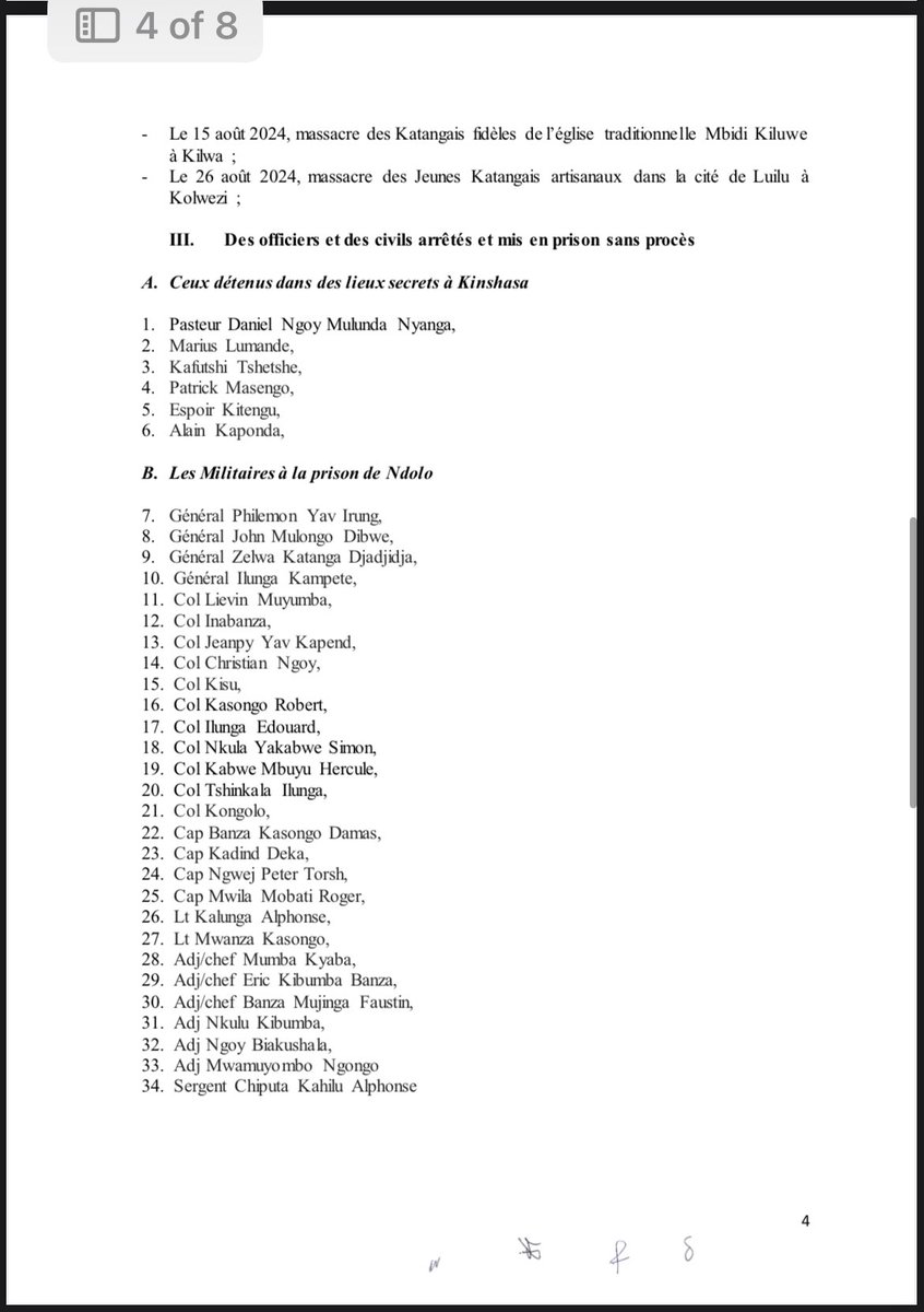 #RDC: Dans leur document dénonçant l’asservissement du Katanga, les quatre personnalités katangaises signataires alertent sur la stratégie délibérée visant à dépouiller le Katanga de ses ressources au profit exclusif des familles proches de Félix Tshisekedi. Depuis sept ans, les
