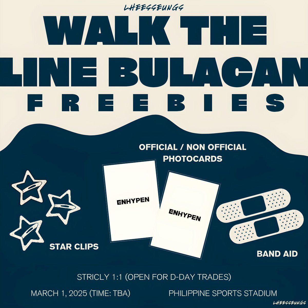 💫 #WALKTHELINE_IN_BULACAN FREEBIES 💫
      💫 fan support by <a href="/lheesseungs/">zzi</a>

⭐️ photocard (official / non-official pc)
⭐️ star hair clips
⭐️ bandaids

🌟 MECHANICS
✨️ like &amp; rt to spread
✨️ stricly 1:1 (limited quantity)
✨️ open for d-day trades
✨️ loc: tba