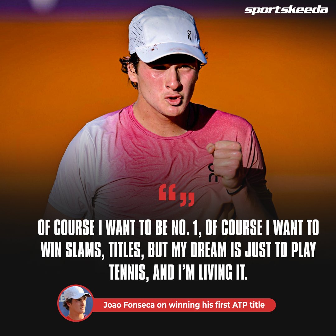 SK__Tennis's tweet image. Joao Fonseca is living his dream 😍

#JoaoFonseca #FirstTitle #Tennis