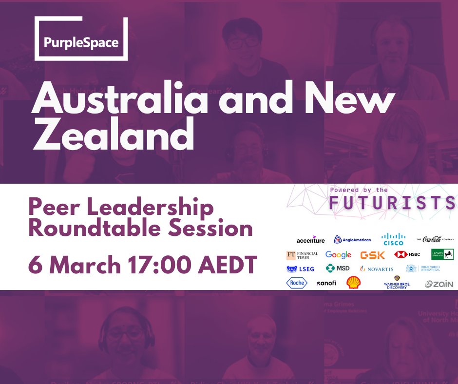 PurpleSpace (@mypurplespace) on Twitter photo Calling all Disability ERG/Network Leaders in Australia and New Zealand!
Join our session: Leaders Don't Leave Anyone Behind, powered by the Futurists.
6 March 17:00-18:00 AEDT
Register Your Interest email kirstie@purplespace.org to secure your spot or for more information. Calling all Disability ERG/Network Leaders in Australia and New Zealand!
Join our session: Leaders Don't Leave Anyone Behind, powered by the Futurists.
6 March 17:00-18:00 AEDT
Register Your Interest email kirstie@purplespace.org to secure your spot or for more information.