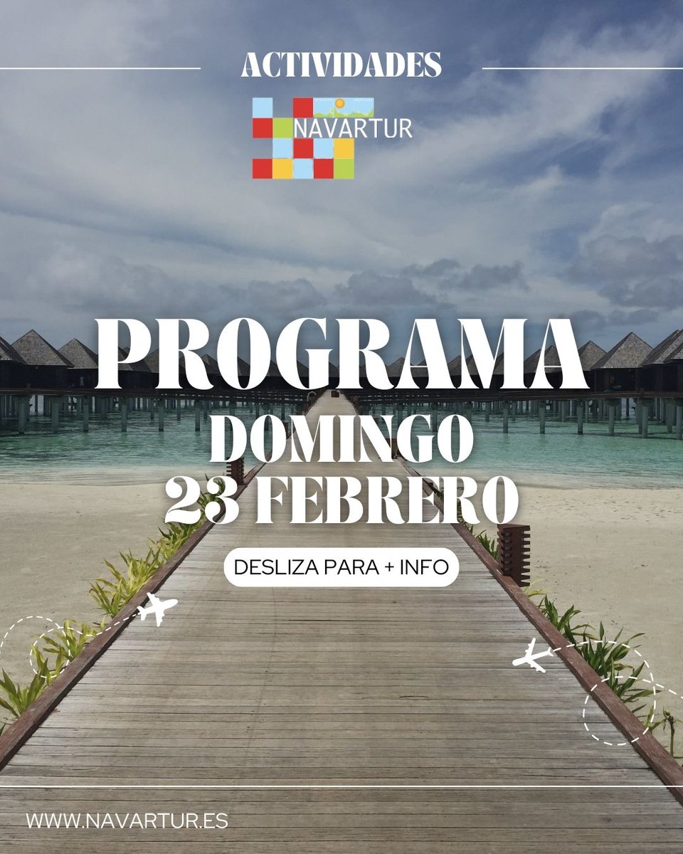 🎒✈️ ¡Domingo en #Navartur2025! Cierra la feria con una jornada inolvidable 

El último día de Navartur viene cargado de inspiración viajera, gastronomía y experiencias únicas. No te lo pierdas: navartur.es/actividades/

#Navartur #VisitNavarra