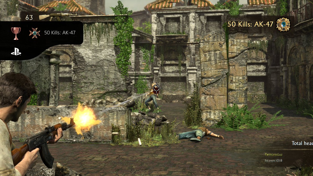 PwincessLuz's tweet photo. Kill 50 Enemies with the AK-47
Find 20 Treasures
Kill 50 Enemies with the M4
Kill 30 Enemies with the MP40
#PlayStationTrophy, #PS4Share, #PS5Share, #UnchartedCollection, #UnchartedDrakesFortuneRemastered https://t.co/zMti1nEC0x