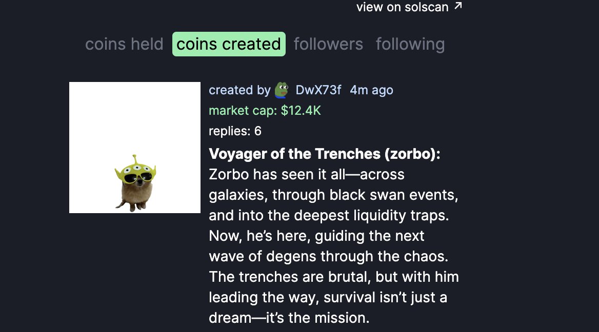 9xUKyrEFjZH1ZSKQyWRAXGnUc19ShAcXJuGt2qbXpump

12k added more 

$zobro ticker looks good