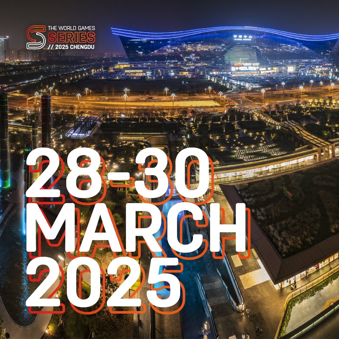 TWG_Series's tweet photo. We are back! Chengdu will host the second leg of The World Games Series in March 2025 🤩

Read more: https://t.co/PZkhppxgw9

#TWGseries #WeareTheWorldGames #RoadtoChengdu https://t.co/QWkQnSThGN