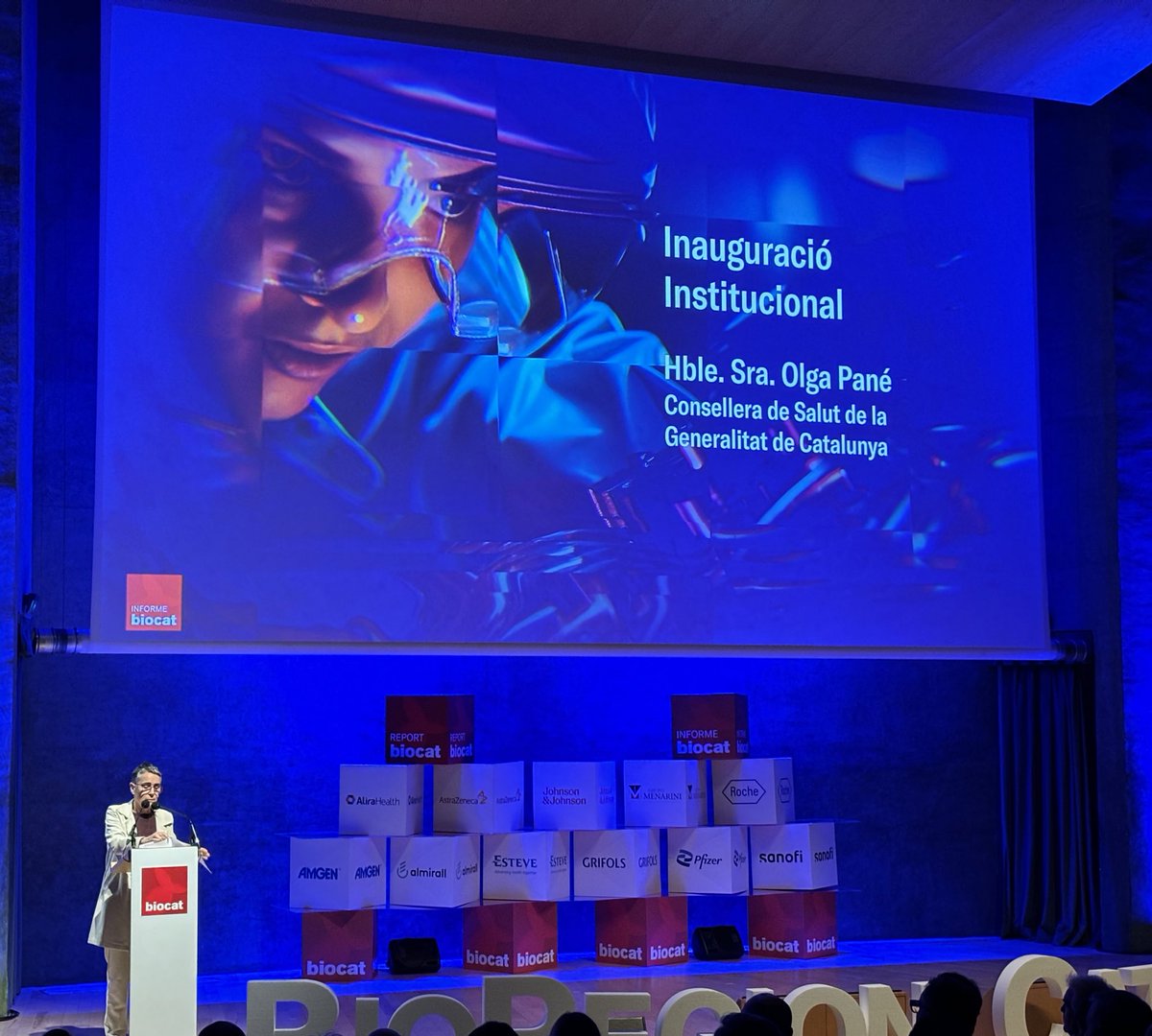 salutcat's tweet photo. 🔵 La consellera Olga Pané inaugura l'acte de presentació de la 10a edició del #InformeBioRegio. https://t.co/gVLzfZm553