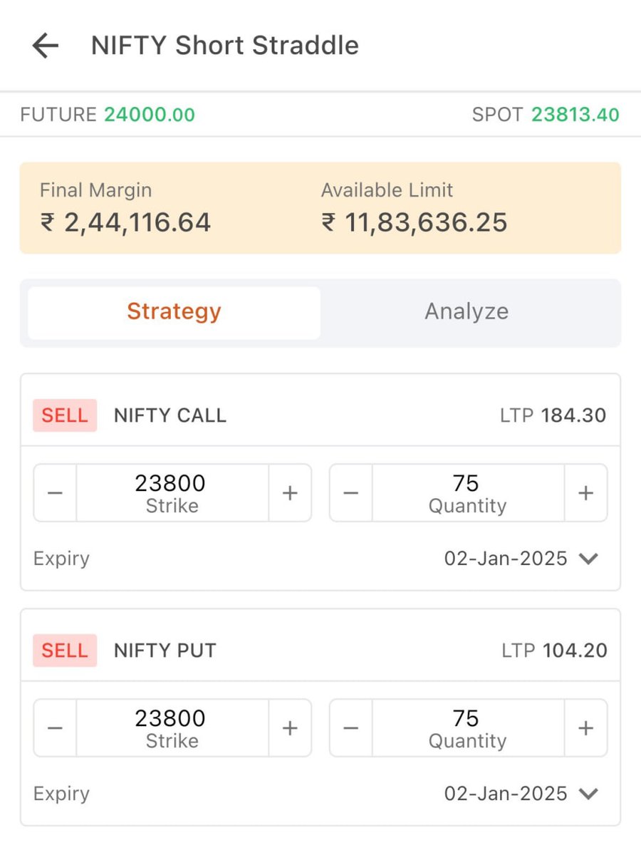 wsaurav_sauranw's tweet image. Starting today, Nifty lot size is revised from 25 to 75
- NSE volumes has further dropped to ₹72 lakh cr from nearly ₹130 lakh cr
- 1 lot of buy option is now at ₹11k premium from ~ 3.5k earlier!
- Short straddle margin is ₹2.4 lakh, rising to ~ ₹3 lakh with ELM on expiry