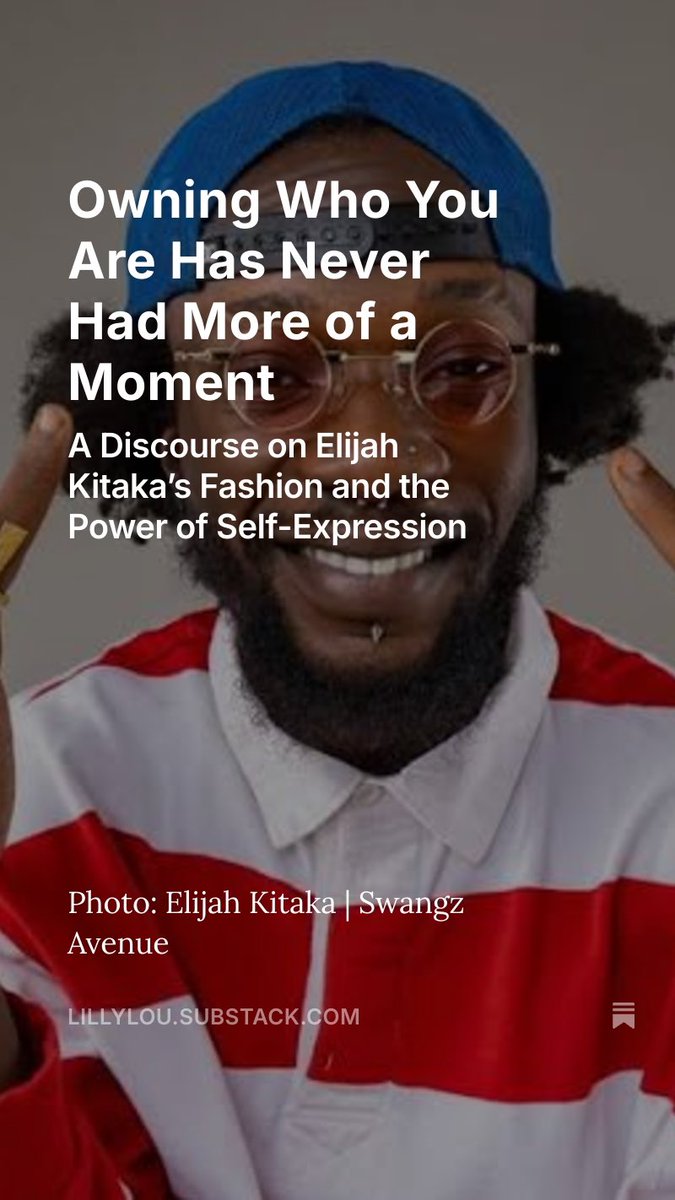 Elijah Kitaka is proving that self-expression is the most powerful statement an artist can make. Love it or hate it, one thing is clear, he refuses to be forgettable. Read today’s Music &amp; Culture Mondays feature here → lillylou.substack.com/p/owning-who-y…

#MusicAndCultureMondays