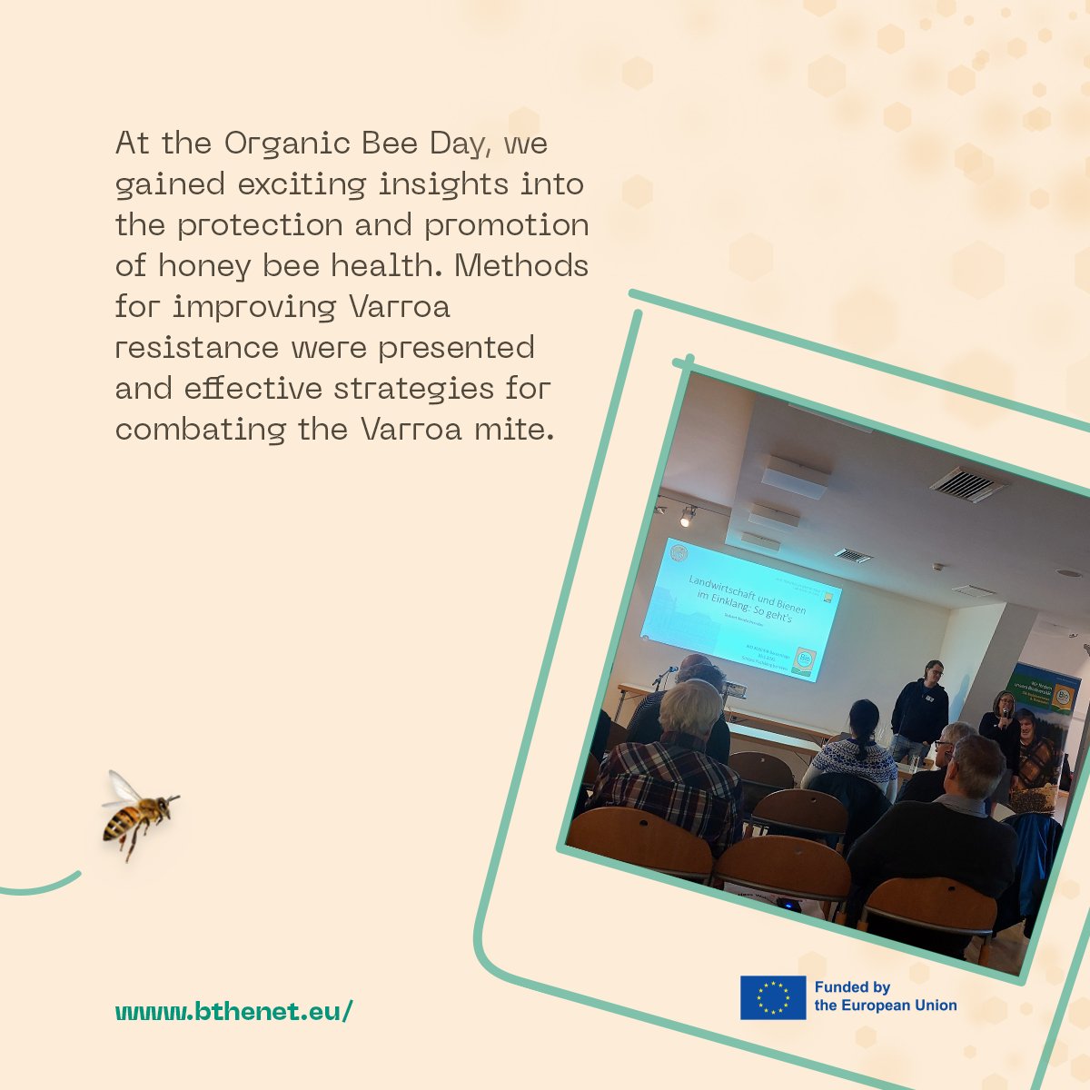 At the Bio Austria Bee Day, Robert Brodschneider (<a href="/UniGraz/">Uni Graz/University of Graz</a>) discussed how farming &amp; beekeeping can coexist. 🐝🌾
Key topics:
✅ Honey bee health
✅ Varroa resistance and control strategies
✅ Organic beekeeping sustainability
50+60 attendees joined this hybrid event!