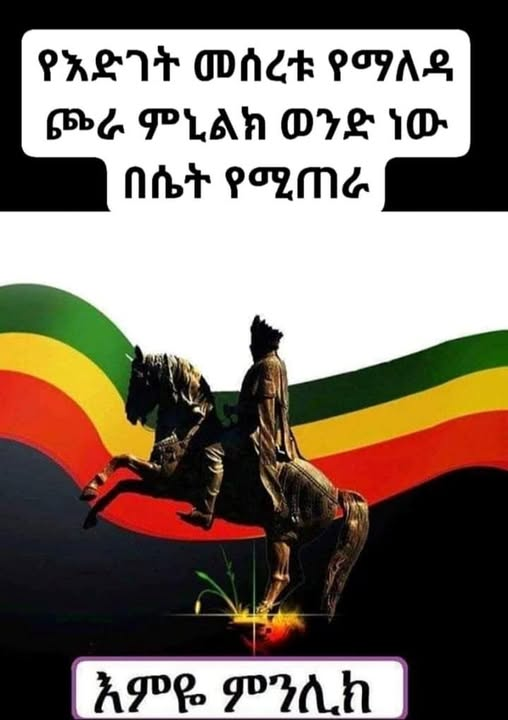 አለምን የለወጡ 3 ታላላቅ ክስተቶች አሉ!

1ኛ እሳት
2ኛ የኢንዱስትሪ አብዮት
3ኛ የአድዋ ድል

ቅደም ተከተሉ የጊዜ እንጂ የደረጃ አይደለም

አድዋ ባለቤት አለው። ባለቤቱ የ ኢትዮጵያ ሕዝብ ነው

የአድዋ አዝማች ንጉሡ ዳግማዊ አፄ ምኒልክ (እምዬ) ናቸው