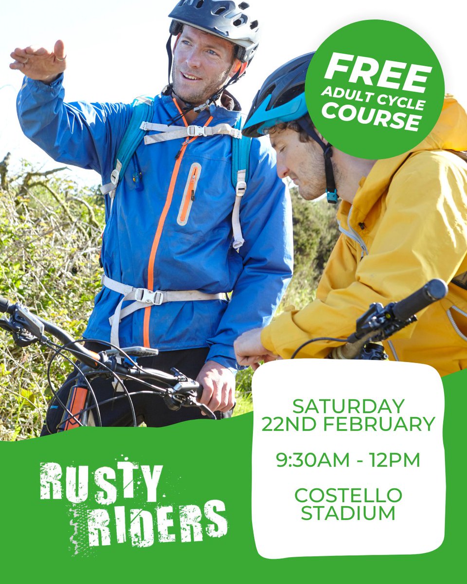 First Step Cycle (@firststep_cycle) on Twitter photo Looking to get back on your bike? 🚴 Join our FREE Rusty Riders session on Thursday, 22nd February at Costello Stadium to build your cycling confidence: zurl.co/MUk2G
#firststepcycle #rustyriders #activetravel Looking to get back on your bike? 🚴 Join our FREE Rusty Riders session on Thursday, 22nd February at Costello Stadium to build your cycling confidence: zurl.co/MUk2G
#firststepcycle #rustyriders #activetravel