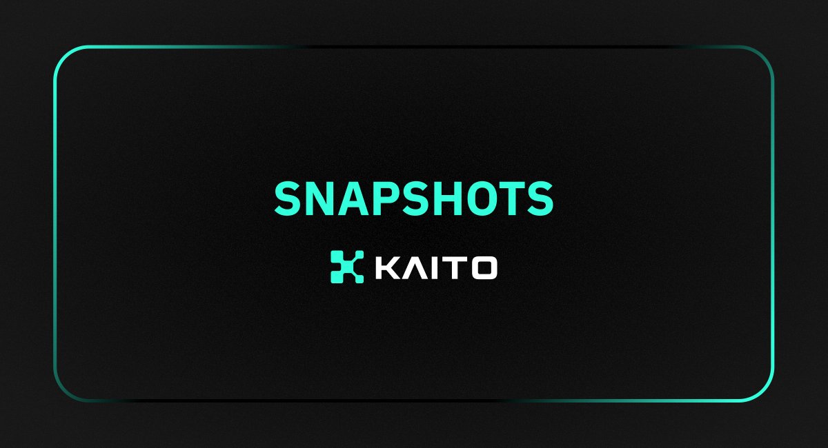 The $KAITO Yaps snapshot (yapshot) has been taken, as of 4AM UTC!

We will also be taking a snapshot for Kaito Genesis NFTs at 4AM UTC tomorrow (18th Feb) - giving time &amp; notice for anyone trading them.

Both Yaps and the NFTs will have lasting roles in the Kaito ecosystem.