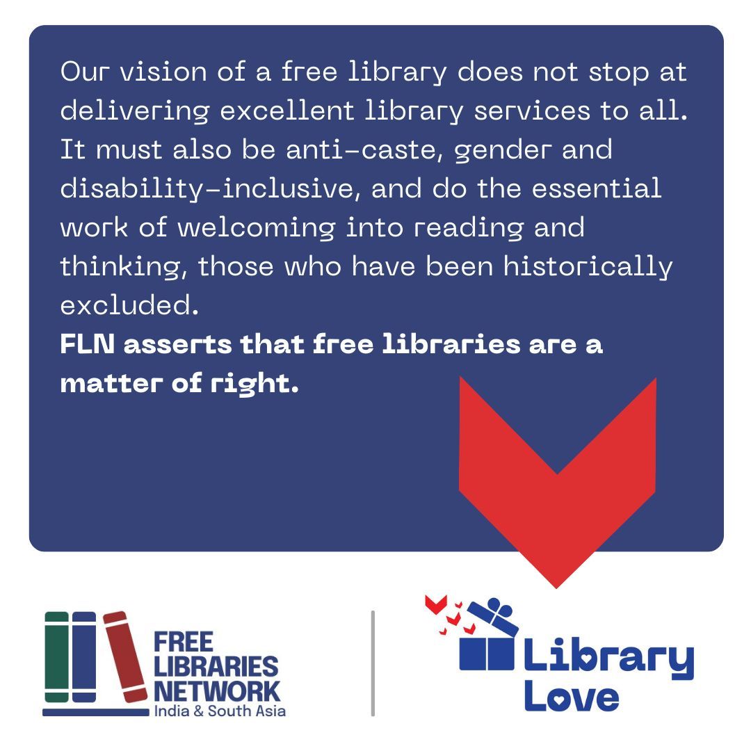 Our L💙VE for free libraries just won’t stop!
Our Library Love fundraiser campaigns for the 'Right To Read' through free, anti-caste &amp; feminist public libraries #ForALL
Menaka Raman is making an amazing offer.
Scan the QR code on slide 2 to donate
OR
Click fln.org.in/librarylove/