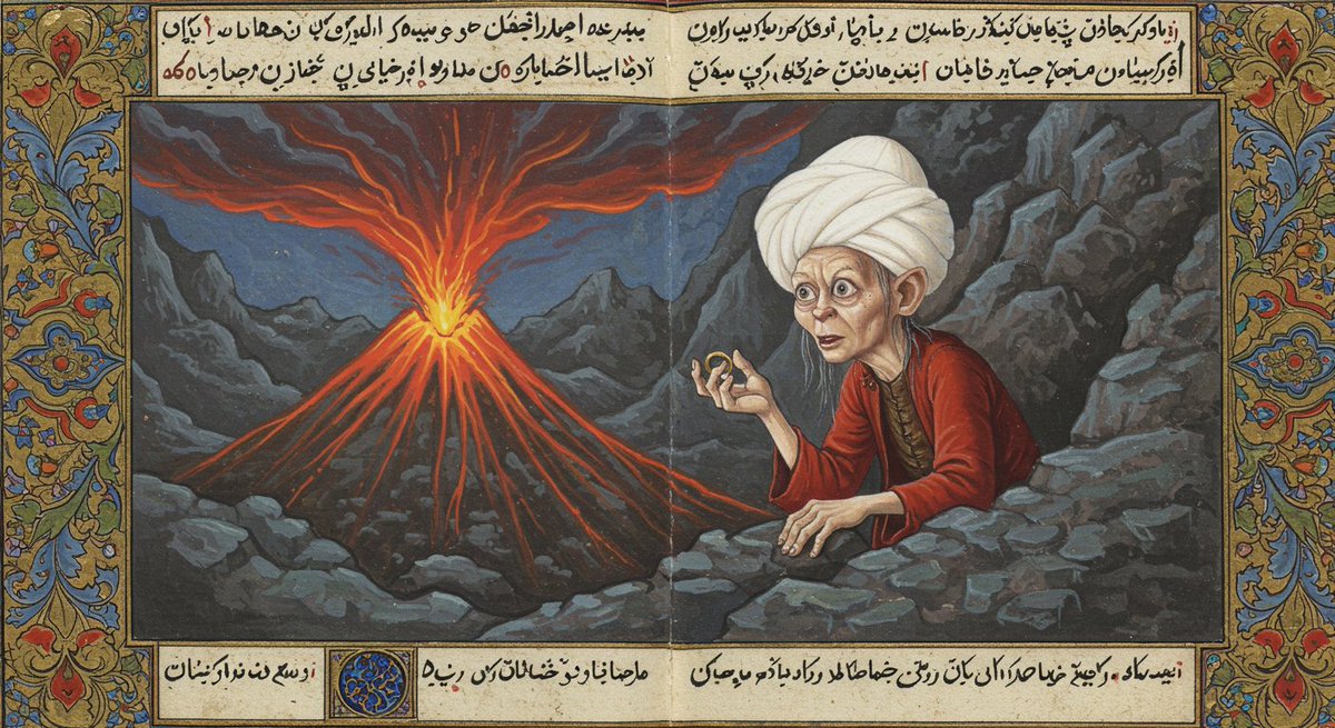 "Ol cân yüzüği barmağa geçirür oldukda sadrıâzâm hattâ şâh olurım zannider idi andan Şeyhülislâm buyurdular kim yüzüğ-i mübâreği Sübhân Tagı odına koyalar ol cân dahi kılâğuzluk ide ammâ nâr-ı ihtirâs ilen Güllüm, Gûl-i âmm yâhûd Gûllûm olup Sübhân çerâğına pervâne oldı."