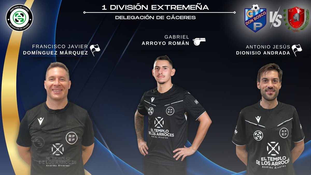 FutbolArbitros's tweet photo. ⚖️| Designación arbitral para nuestros colegiados en #1DivisionExtremeña mucha suerte 🍀 https://t.co/fVYaty8oF9