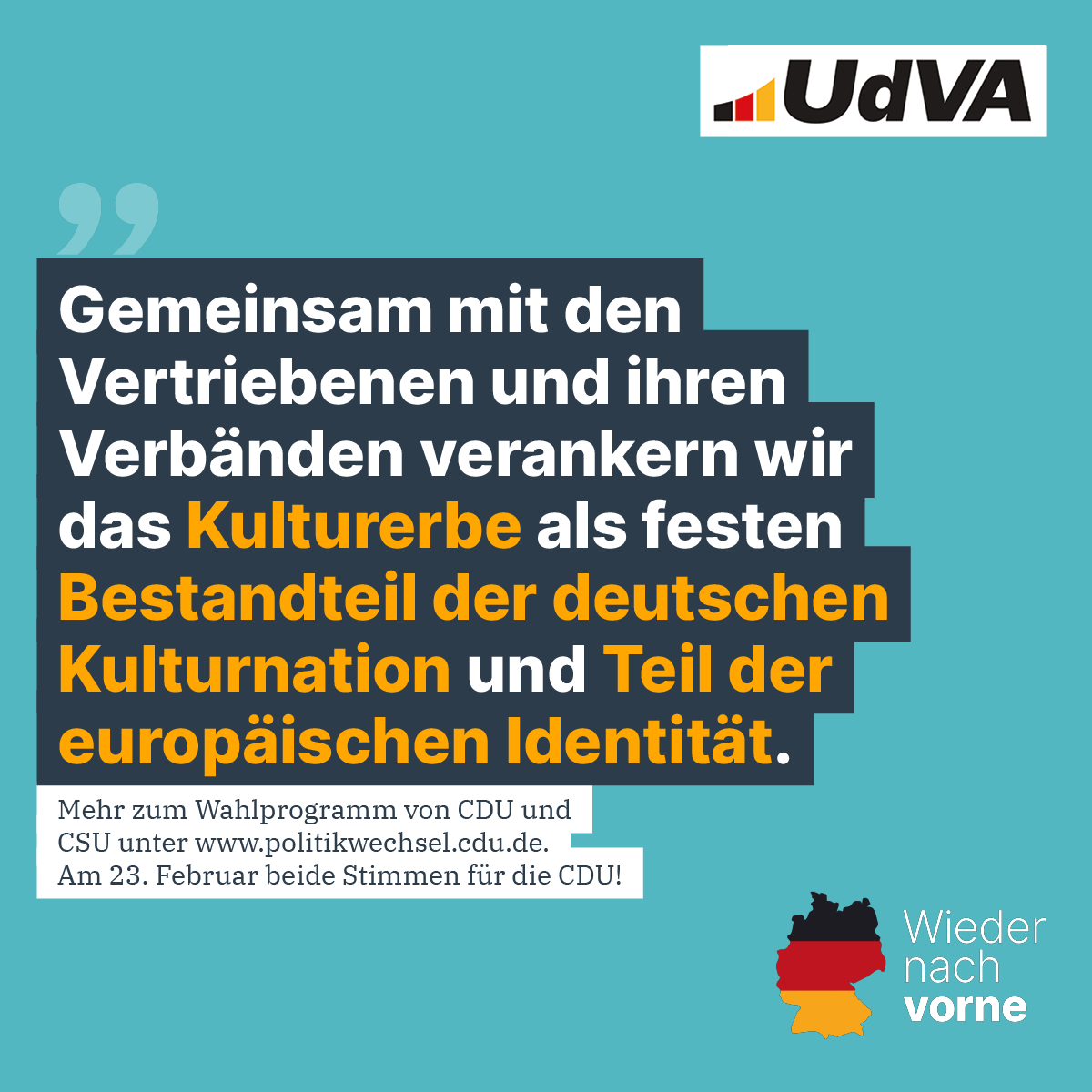 <a href="/OmvNrw/">OMV der CDU NRW</a> <a href="/CDUNRW_de/">CDU Nordrhein-Westfalen</a> steht wie die Bundes CDU und die <a href="/UdVABund/">UdVA der CDU und CSU</a> fest an der Seite der deutschen #Heimatvertriebenen #Spätaussiedler