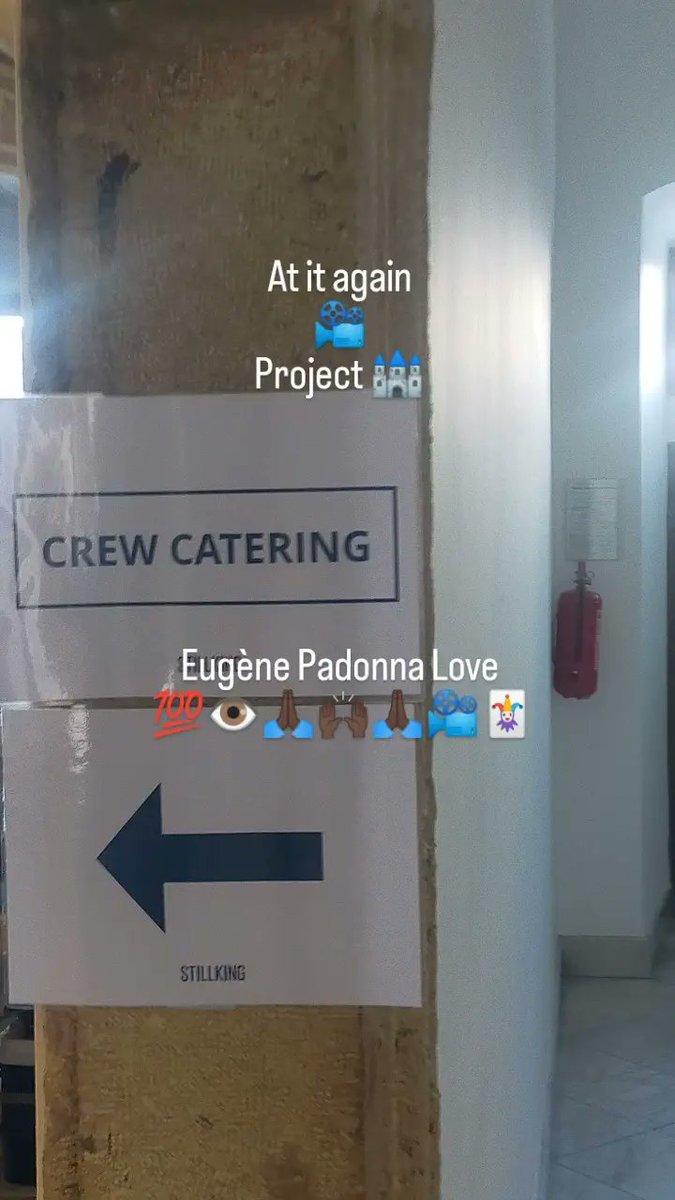 PadonnaE's tweet photo. On set 📽️ 
Eugène Padonna Love 💯👁️🙏🏿🙌🏿🙏🏿🏰🃏 https://t.co/aAS3NOUrEq