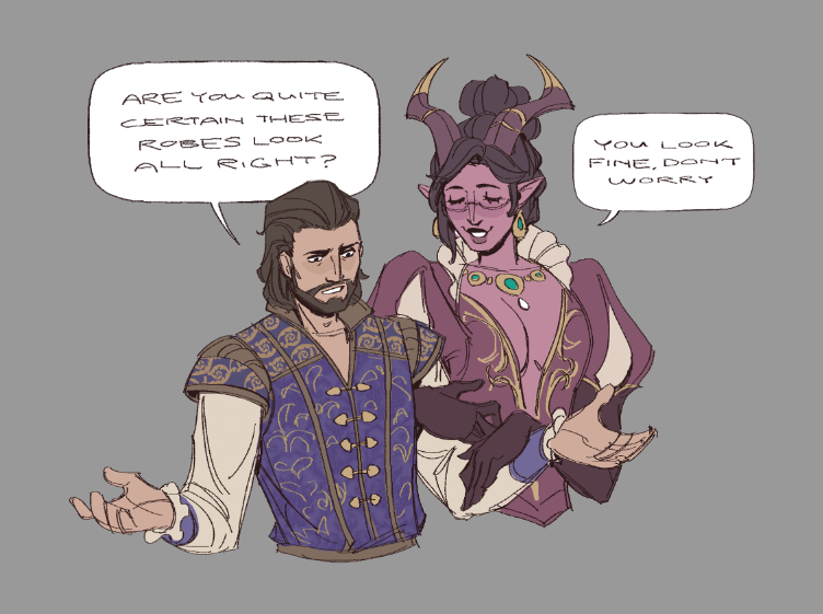 asphodellesart's tweet photo. character designer beats baldur's gate 3 https://t.co/zDzcu3ewmv