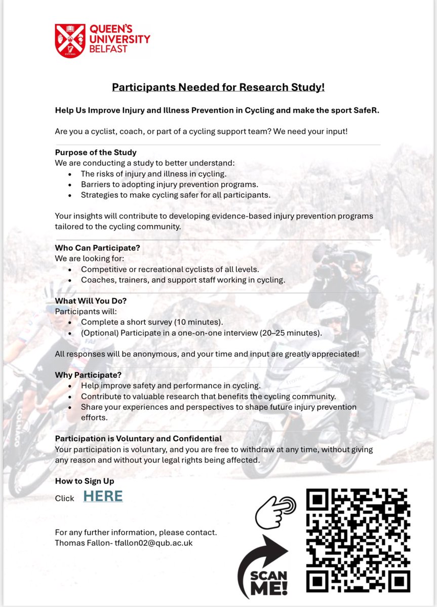 Thanks so much to everyone who has liked and shared. 

The response to this has been fantastic. Over 100 complete surveys  🙏🏻

If you work, participate, or compete within cycling in any discipline you fit the demographic. 👌🏼

⏱️ 5-8min

Survey link
edinburgh.eu.qualtrics.com/jfe/form/SV_9Z…