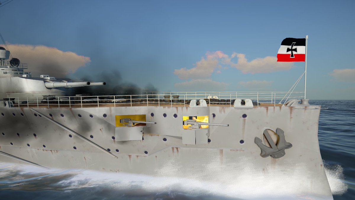 NavalHurricane's tweet photo. One of players in the Steam discussions suggested an interesting little #VFX feature. Now the fire in compartments can be seen through the gun portholes. Will appear in the next major update.
#indiegame #indiedev #screenshotsaturday https://t.co/mUijfCLgqG