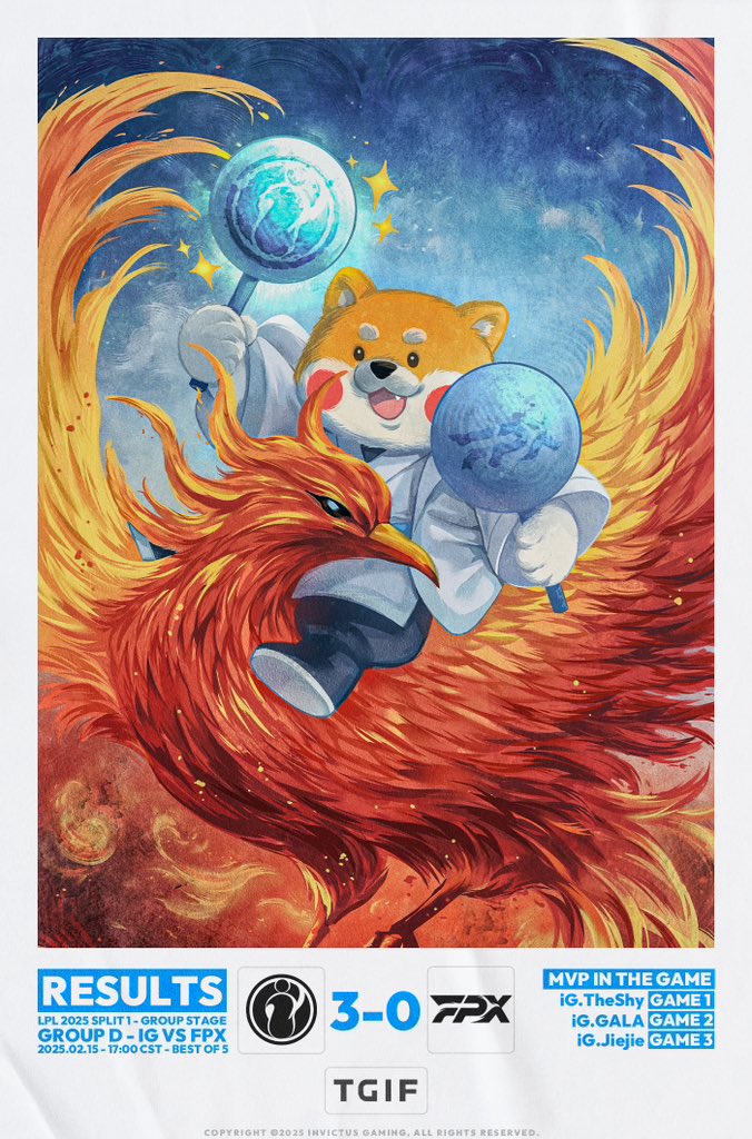 2025 LPL Split 1 Regular Season

2.15 iG VS FPX 3:0

Ride into Victory！