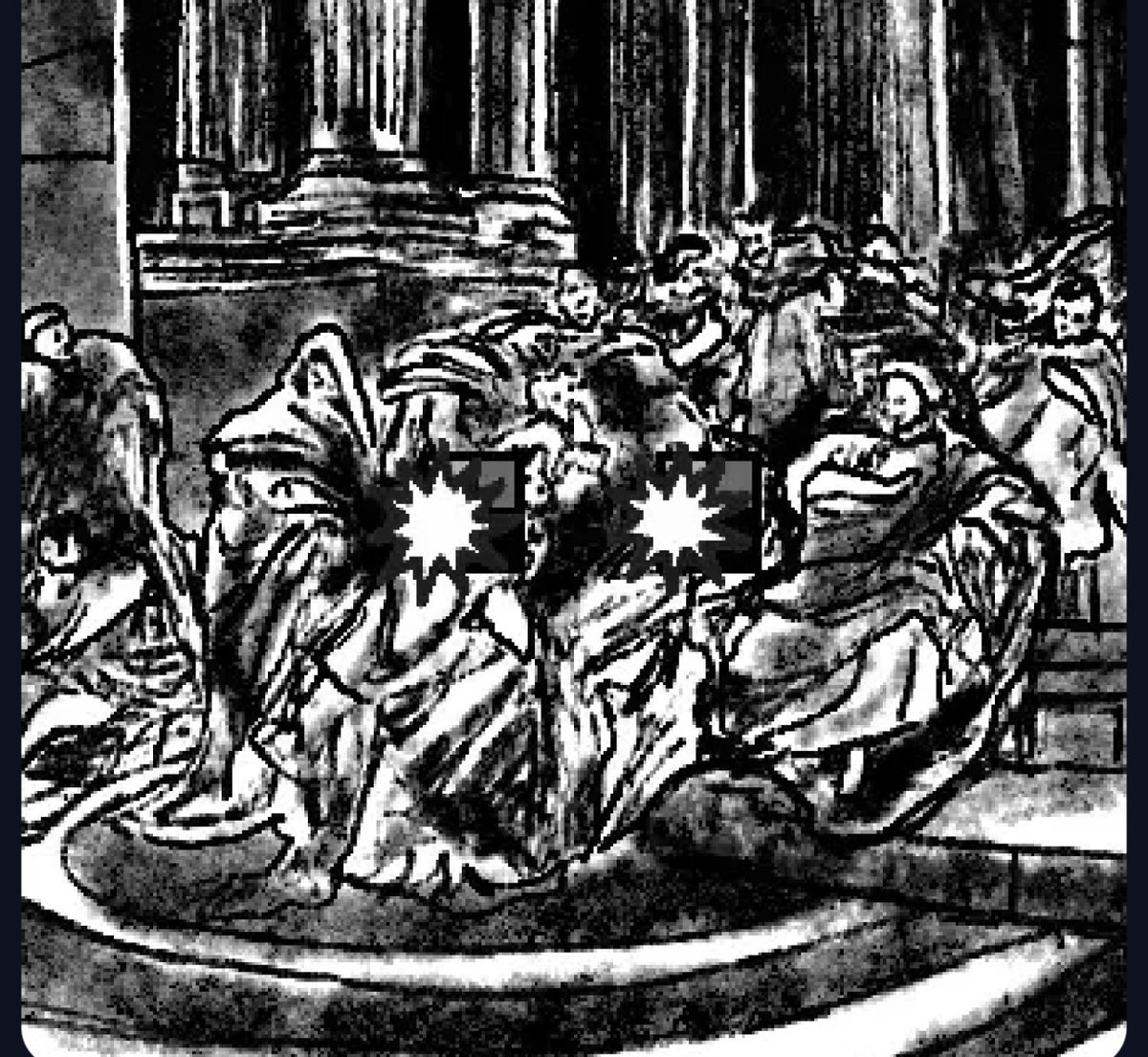 60 Senators within the Roman Republic rose up to assasiante Julius Cesar with fears his power was undermining the Republic. Civil war ensued 

Disguised in justice. Leaders who make the biggest impact, carry the largest burden.