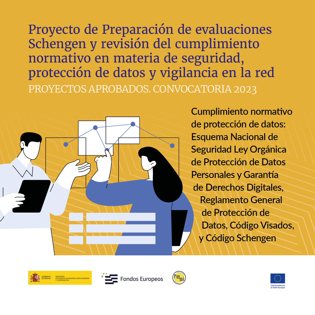 MAECgob's tweet photo. Conoce los proyectos cofinanciados por la #UE para reforzar el Sistema Nacional de Visados en materia de seguridad, protección de datos y vigilancia.
El #IGFV promueve un servicio más eficiente y seguro para los ciudadanos.
Toda la información en https://t.co/LRMWuDs8YC https://t.co/sfKnb2Pq3Z
