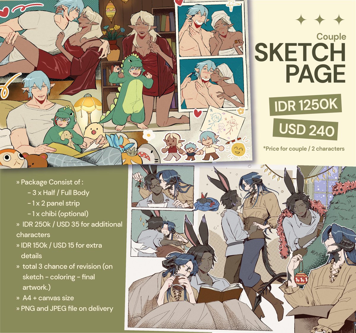 sepholett_'s tweet photo. [RTS and likes are very appreciated! 💜]
Hello! I'm opening a new batch of #Commission and there's a limited special couple price for the new categories 🌹

For more information, order forms, TOS and portofolio on https://t.co/JSkmxF5KC5 https://t.co/89AJ3V9Wa3