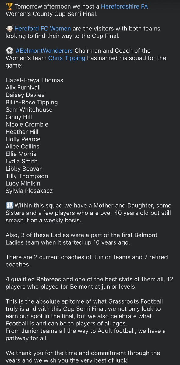 Belmont Wanderers FC tweet media