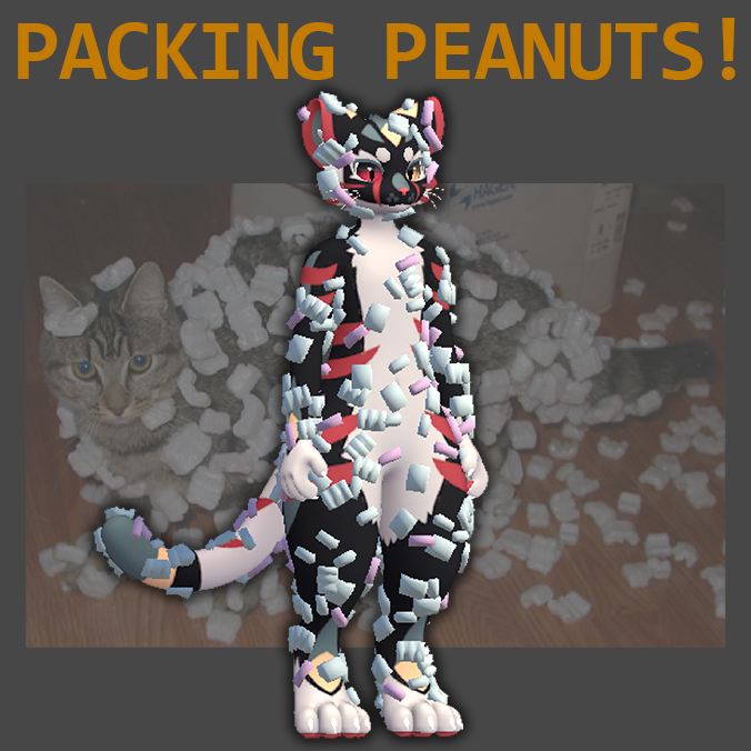 1otherWilson's tweet photo. Styrofoam peanuts cling to a Mayu's fur due to the charge of static electricity that builds up on the fur due to the Mayu's motions.

https://t.co/E2AsC5TGyW https://t.co/RHH2CgeFaQ