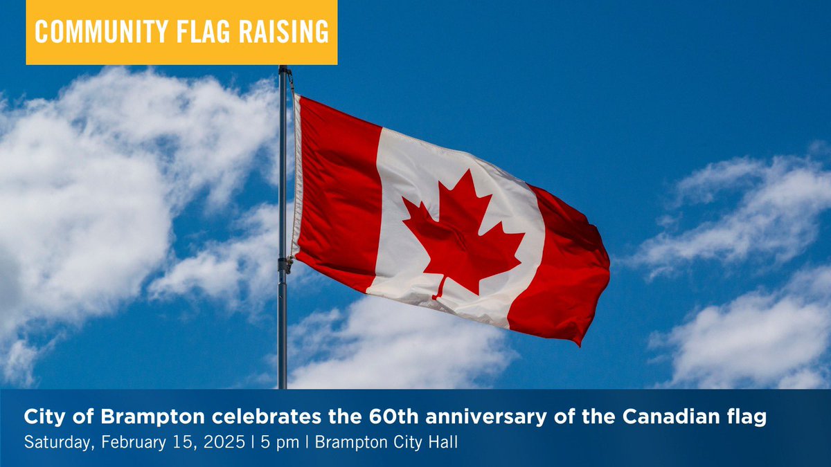 Today, on National Flag of Canada Day, we celebrate 60 years of the #CanadianFlag and reflect on the values it represents — democracy, freedom and equity — values that unite us all. 🇨🇦

Please join myself, Members of #Brampton City Council and local MP <a href="/SoniaLiberal/">Sonia Sidhu</a> today for a