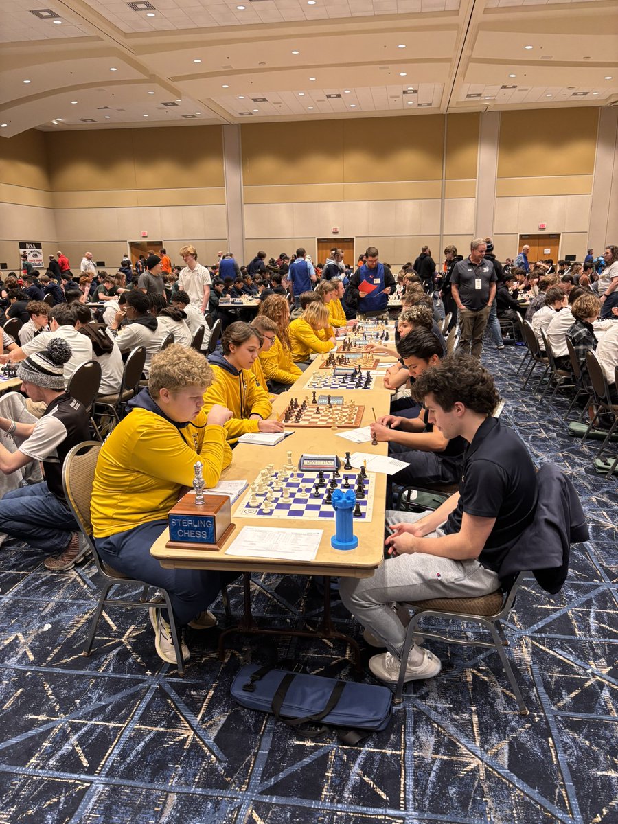 SHS_Chess's tweet photo. SHS Chess goes 2-2 on day 1 of the ihsa state tournament.   Hoping for another 2 wins today. https://t.co/awDdulIOSr