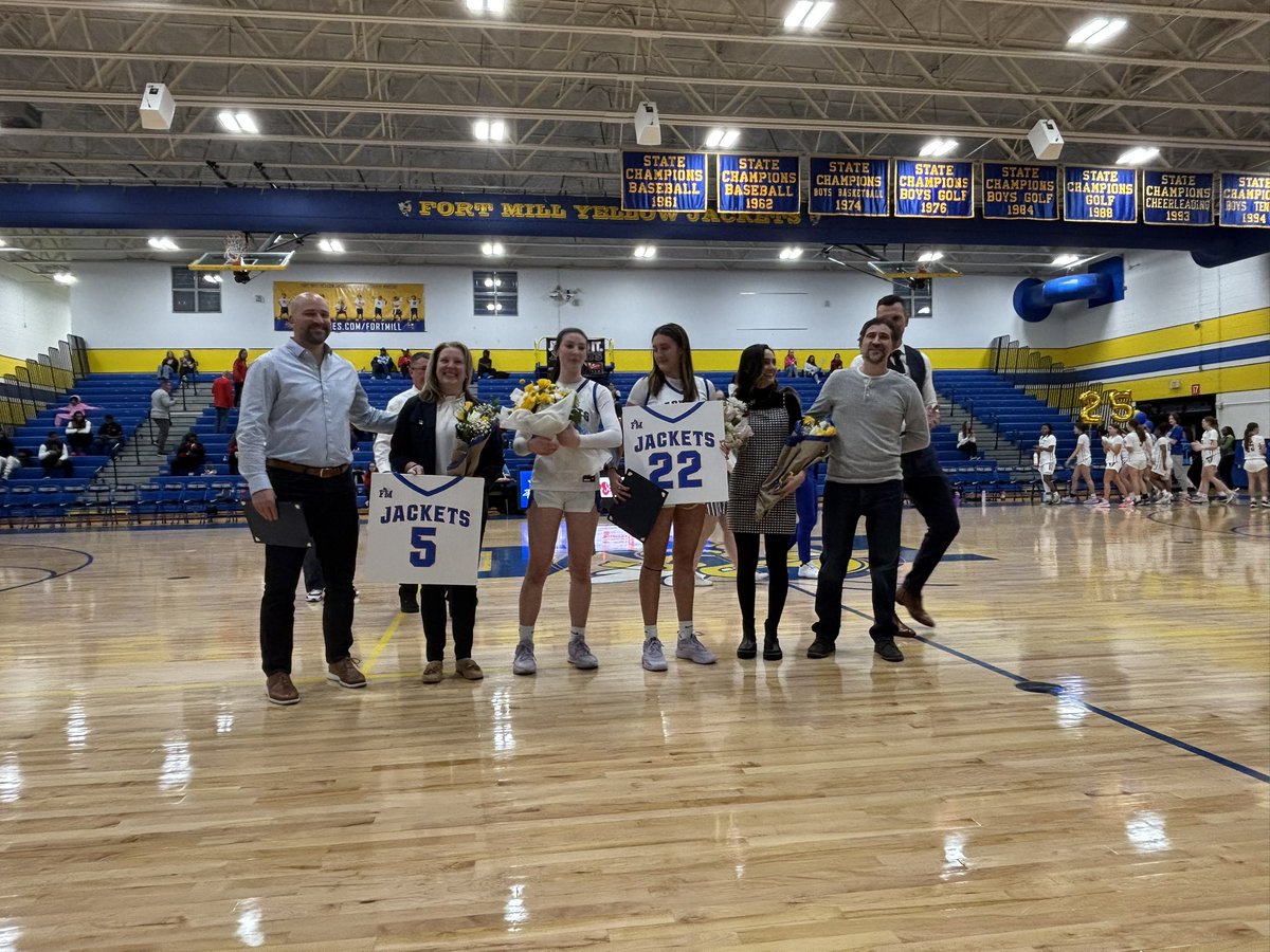 Congratulations to all our Basketball Seniors! The Class of 2025 players and dance team members were recognized last night at our last regular season home game! 

Playoffs start next week! 🐝 there

<a href="/FMYellowJackets/">Fort Mill High School Athletics</a> 
<a href="/fmyellowjacket/">thefmyellowjacket🐝</a> 
<a href="/FMHSBball1/">FortMillBasketball</a> 
<a href="/FMBroadcasting/">We Are Fort Mill Broadcasting - John Turner</a> 
<a href="/LadyJacketsGBB/">FM Lady Jackets Basketball</a>