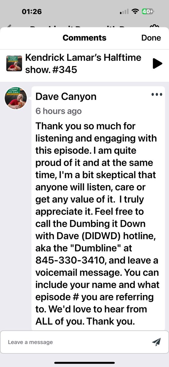 dumbwithdave's tweet image. Episode #345 is out. 
Call 845-330-3410