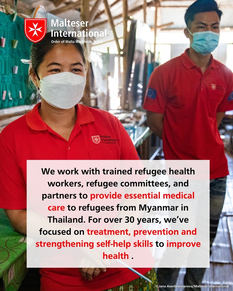 MalteserInt's tweet photo. #Humanity is important to us – not just in theory. In #Thailand we put this core value to action by providing medical relief for refugees. ❤ Learn more: https://t.co/RuC0DgqlTt
#HumanityInAction #OurValuesInAction #MalteserInternational https://t.co/uDtMhVidUP