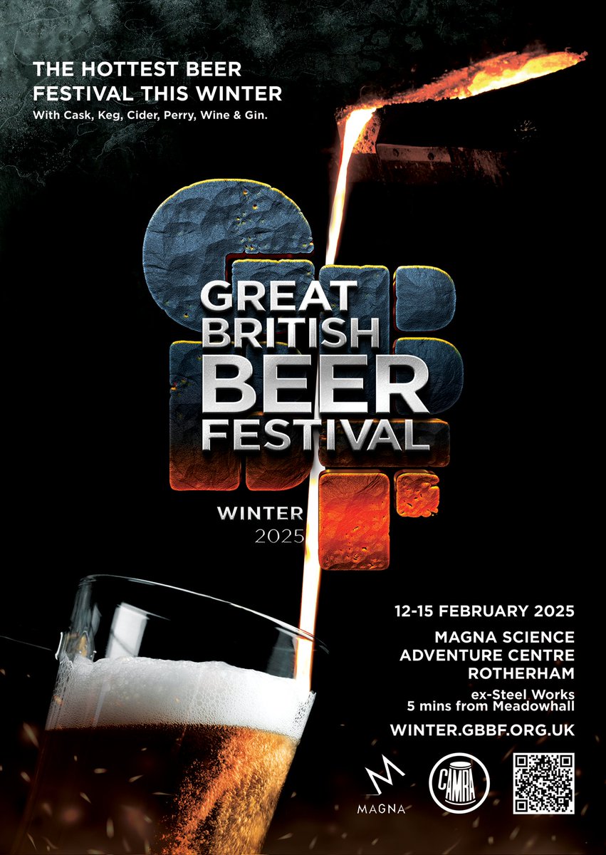 Sheffield CAMRA (@shfcamra) on Twitter photo Final day of <a href="/GBBFWinter/">The Great British Beer Festival Winter</a> at Magna today!
Over 300 beers, ciders and perries to choose from spread across 4 rooms and there's live music all day too!
Festival shuttle bus (£2.50 fare) runs to Magna from Meadowhall and Rotherham from 4pm or bus X3 (Sheffield-Doncaster) all day Final day of <a href="/GBBFWinter/">The Great British Beer Festival Winter</a> at Magna today!
Over 300 beers, ciders and perries to choose from spread across 4 rooms and there's live music all day too!
Festival shuttle bus (£2.50 fare) runs to Magna from Meadowhall and Rotherham from 4pm or bus X3 (Sheffield-Doncaster) all day